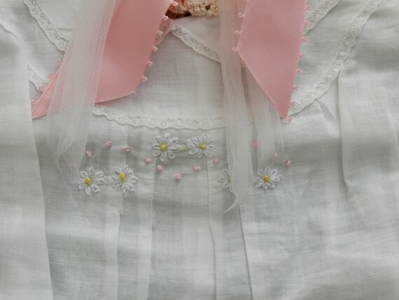VINTAGE BABY DRESS/ Hand painted Hanger Display - image 4