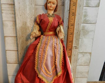 ANTIK-ETHNISCH EUR0PE C0STUME ART D0LL / 13.5 "(bis zur Hutspitze)