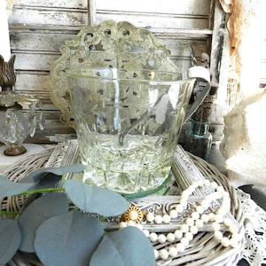 HERITAGE CRYSTAL ICE BUCKeT By PRiNCESS H0USE/WiTH iCE T0NGS/JAPaN