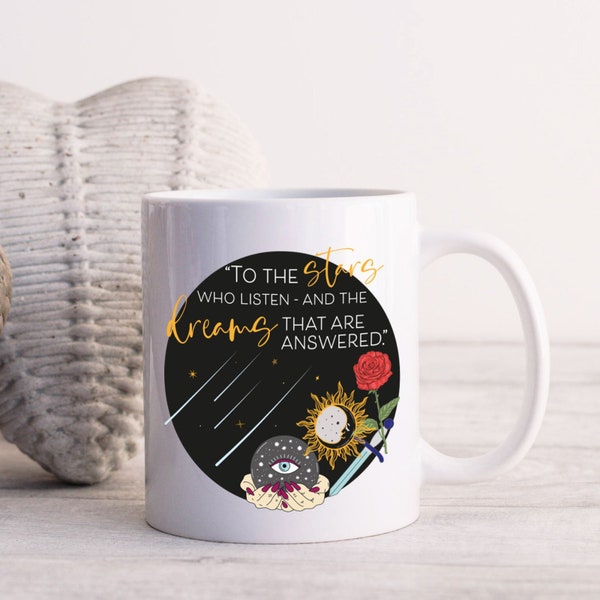 A Court of Thorns and Roses Mug Quote Design 11oz White Ceramic Mug Book Merch Mug Book Lover ACOTAR Mug Pretty Design