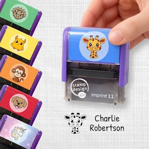 Personalised Kids Clothing Name Stamp - Machine Wash Friendly Textile Stamp for School Uniforms