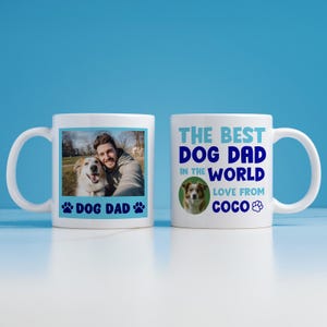 Personalisierte World&#39;s Best Dog Dad Tasse - mit individuellem Foto & Namen