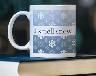 I Smell Snow Gilmore Girls Inspired Ceramic Mug | Full Wrap Design, Novelty Quote Mug