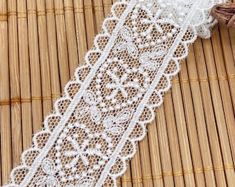 White Heart lace Ribbon mesh lace accessories DIY curtain clothing lace accessories by the yard