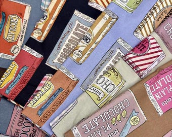 Chocolate Print Cotton Fabric: Multicolor Quilting Fabric