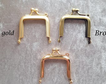 Mini Square 1.5" Kiss Lock Purse Frame (4x4 cm) + Free Pattern
