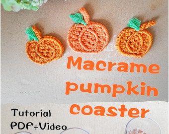 Macrame Pumpkin Coaster Tutorial: Beginner DIY Guide (PDF & Video)