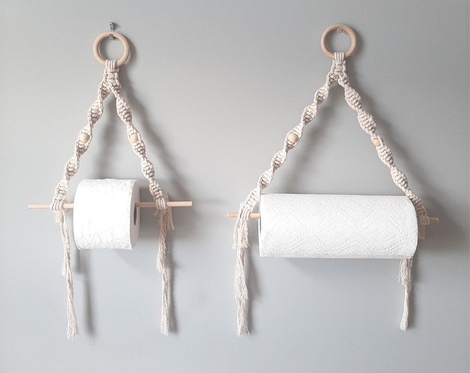 Macrame Toilet Paper Holder: Boho Home Decor