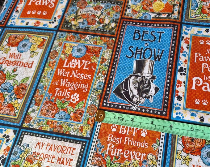 Dog and Cat Print Cotton Fabric: Purrfect Pet Fabric - By The Yard/Quarter