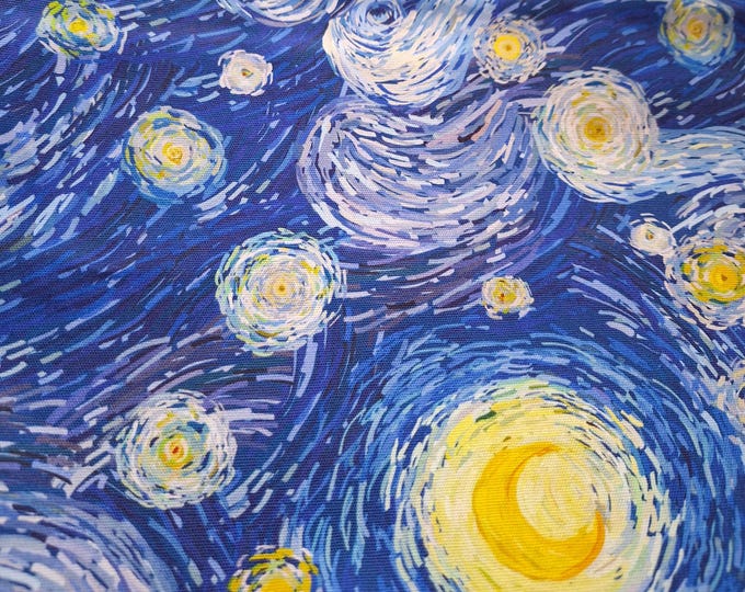 Van Gogh Starry Night Double Gauze Cotton Fabric: DIY Apparel & Quilting