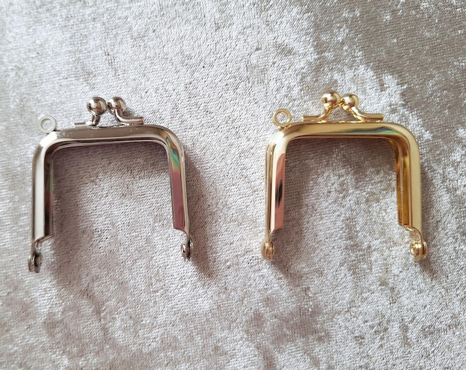 Mini Square Kiss Lock Purse Frame (4x4 cm) + Free Pattern