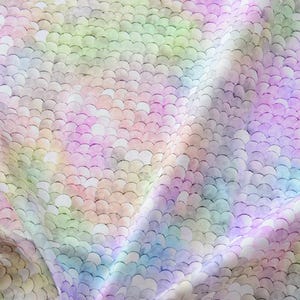 100% Cotton High-count Fantasy fish scale print Poplin Fabric by the yard Fabric by the quarter Quilting Cotton Fabric