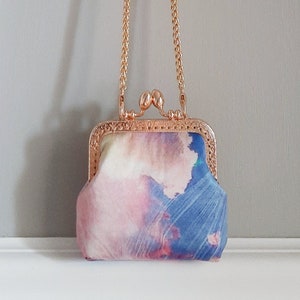 Porte-monnaie nuage fantaisie Porte-monnaie en soie Porte-monnaie Kiss Lock Mini sac à bandoulière Cadeau de Noël Pochette à bandoulière en tissu de coton Sac pour femme