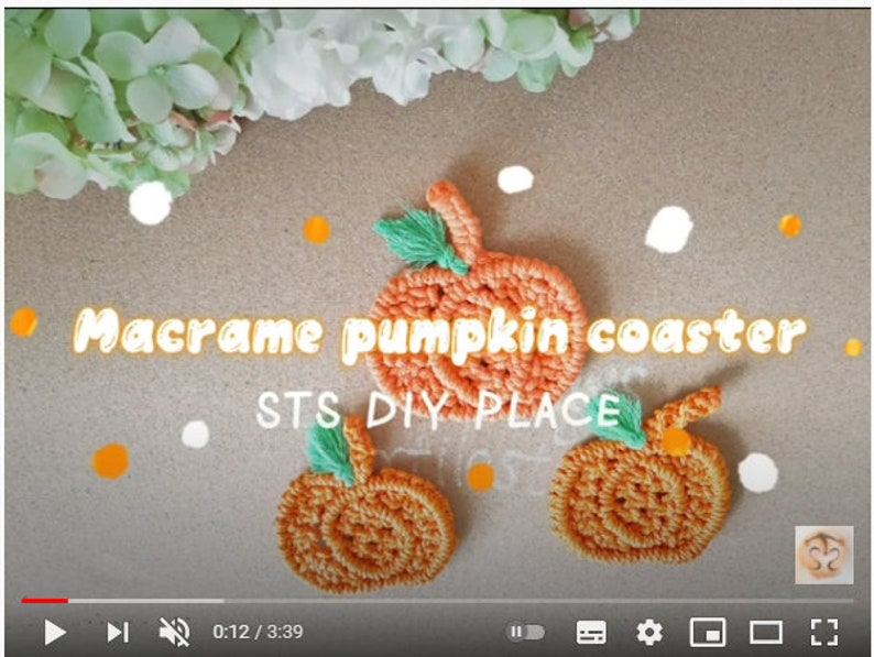 Macrame Pumpkin Coaster Tutorial: Beginner DIY Guide (PDF & Video) image 6