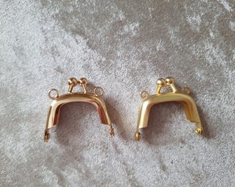 Mini 1.5"Bronze Kiss Lock Purse Frame (3.5x4 cm) - Free Pattern