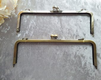 12" (30cm) Metal Kiss Lock Purse Frame: Screw Bag Frame + Free Pattern