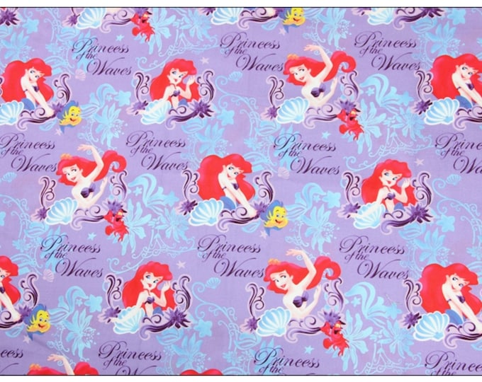 The Little Mermaid fabric Disney princess Fabric soft kids' cotton Cloth Cinderella snow white Fabric by the yard Fabric by the meter