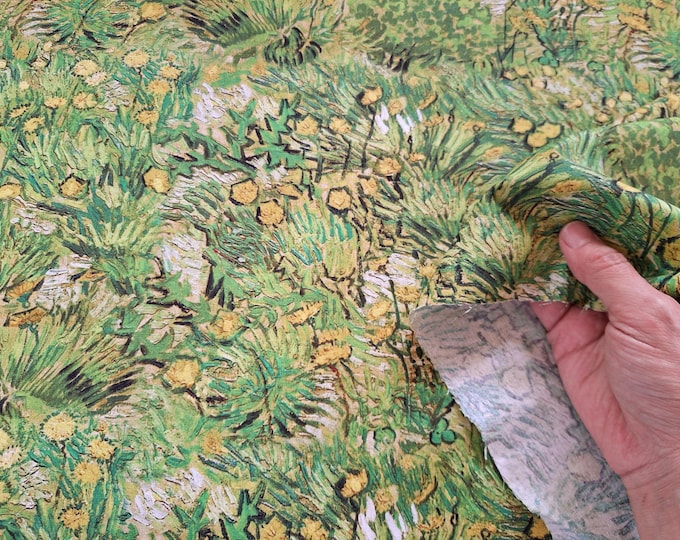 Impressionist Floral Cotton Fabric: Vintage Oil Painting Calico - Quilting Fabric