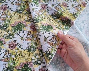 Vintage Floral Cotton Fabric: Limited Edition Sewing Quilting Cloth