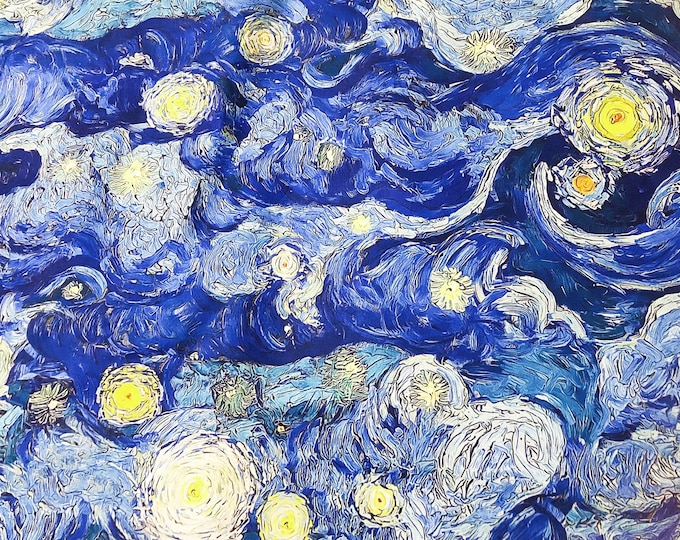 Van Gogh Starry Night Fabric: 100% Cotton DIY Craft Fabric