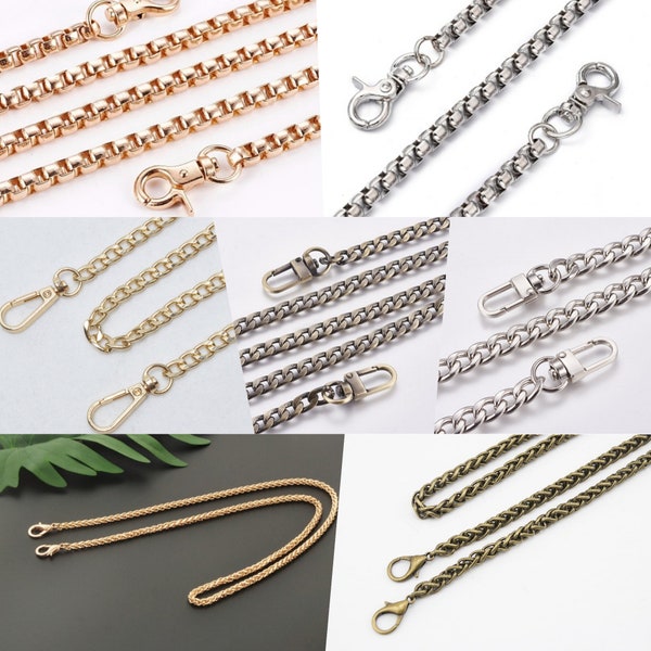 Bag metal chains kiss lock clutch straps frame purse chains Bronze Metal bag chain Golden bag chain silver Platinum Bag Straps