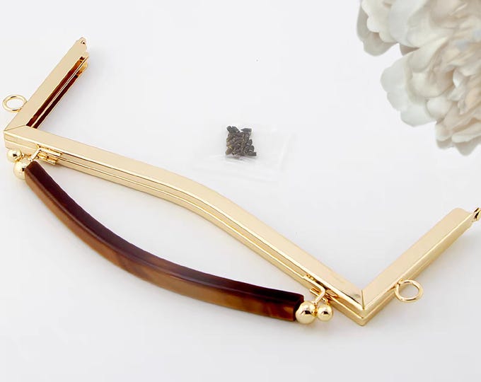 8'' Metal Purse Frame with Handle & Free Pattern