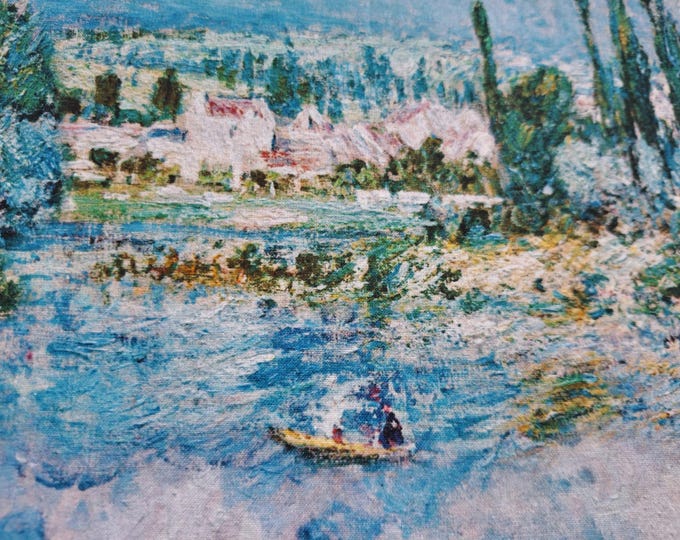Monet Landscape Cotton Fabric: Thunderstorm Oil Painting Calico