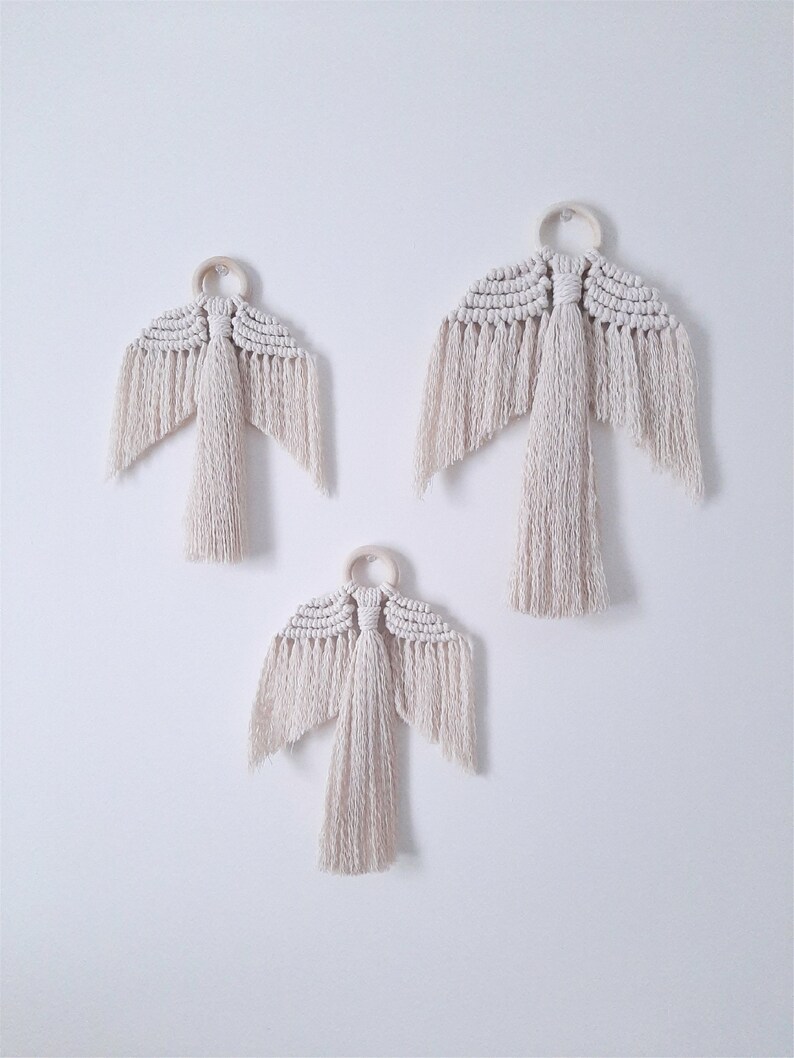Big Size Macrame Angel Wall Hanging Decoration Etsy Canada
