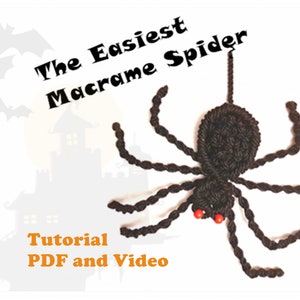 The easiest Macrame spider DIY tutorial for beginner basic knots guide included video tutorial and PDF image 1