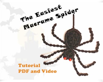Macrame Spider DIY Tutorial: Beginner Basic Knots Guide (PDF & Video)