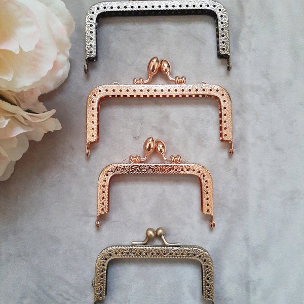 3.5''/ 4" Kiss Lock frame 8.5cm/10.5cm metal bag frame coin purse frame include a FREE PATTERN phone purse cards purse frame DIY Accessories