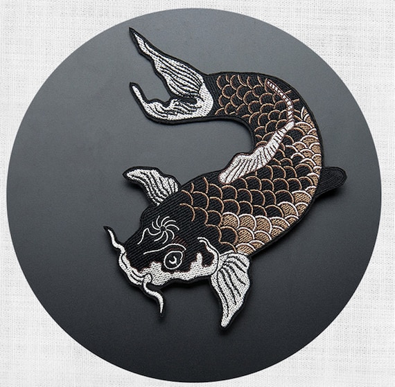 Toppa Ricamata Koi – Pesce Giapponese Da Stirare O Cucire – Dimensioni 8,2 X 8,6 Cm – Ideale Per Jeans, Giubbotti, Zaini - 3
