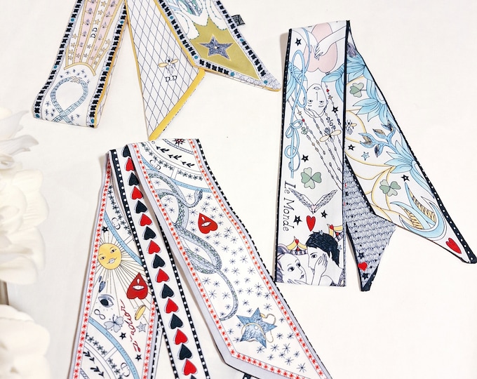 3 colours tarot cards scarf mini silk scarf used for whatever you want like necklace hair band accessories bag decor making