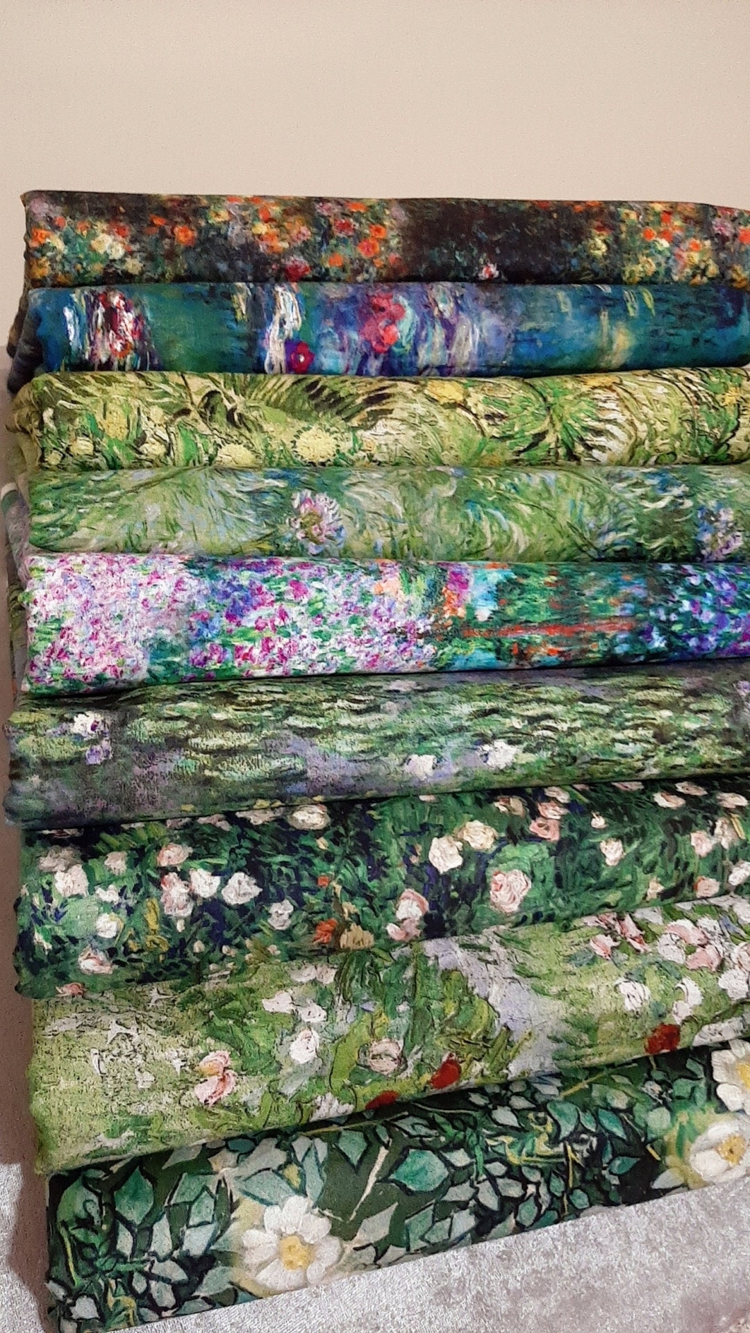 20 Colours 100 Cotton Fabric Oil Painting Calico Limited Pattern