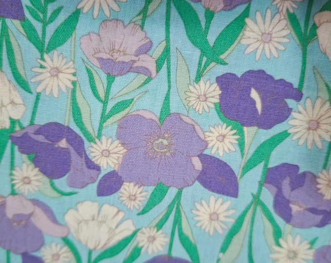 Purple Tulip Floral Cotton Fabric: Sewing & Quilting Fabric