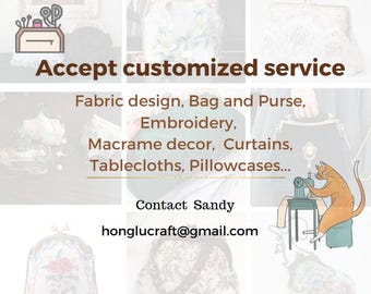 Handmade bag Customization Service C.M.T. Handmade Customer provided material Personalization customers provide design order
