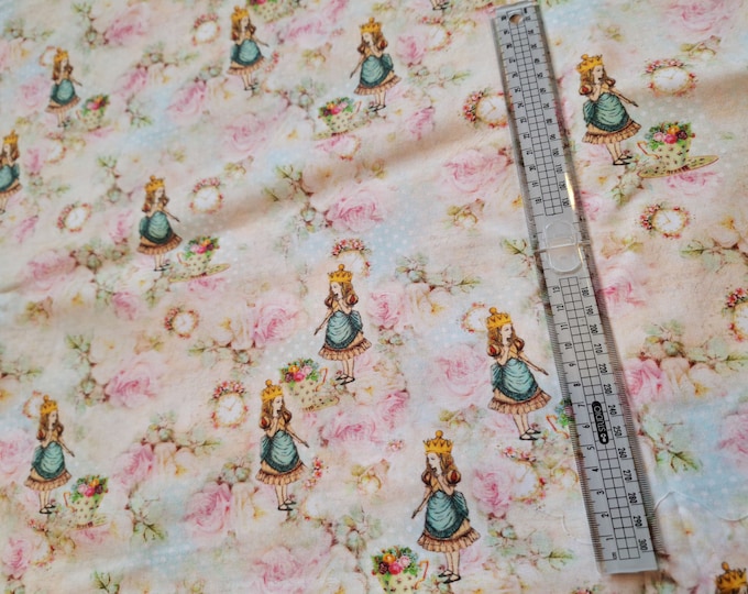 Alice in Wonderland Fabric: 100% Cotton Sewing Quilting Fabric