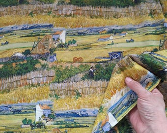 Van Gogh Fabric: The Harvest, 100% Cotton Calico Quilting Fabric