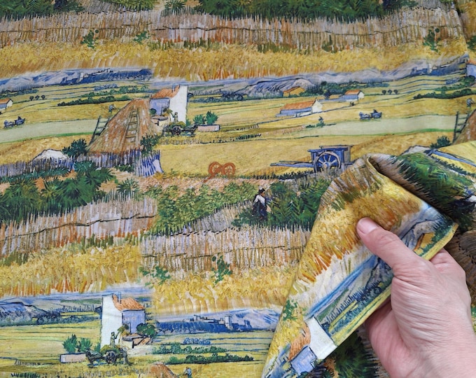 Van Gogh Fabric: The Harvest, 100% Cotton Calico Quilting Fabric