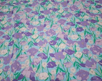Purple Tulip Floral Cotton Fabric: Sewing & Quilting Fabric