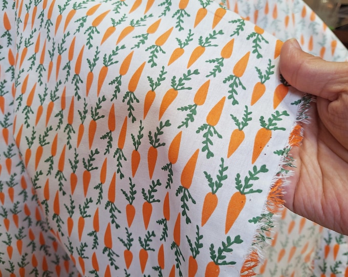 Carrot Print Cotton Fabric: Quilting & Crafts - By The Yard By The FQ