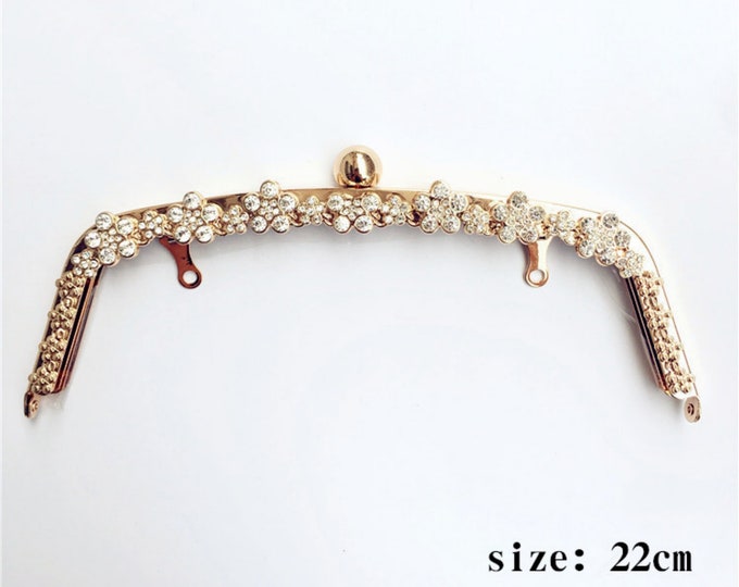 Sparkling Kiss Lock Purse Frame 22cm (8 3/4") with FREE Pattern