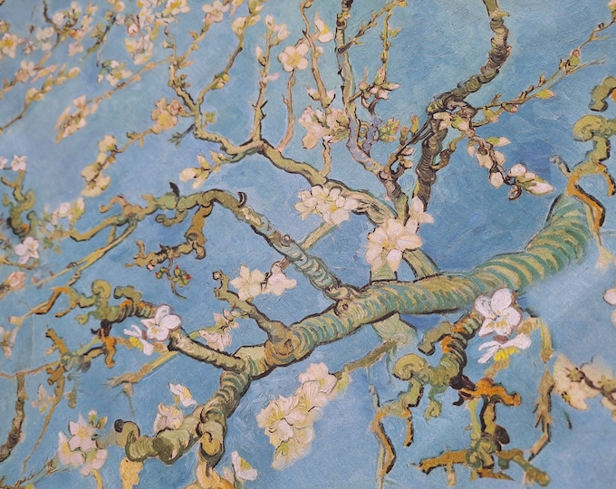 Van Gogh Almond Blossom Fabric: 100% Cotton Oil Painting Style