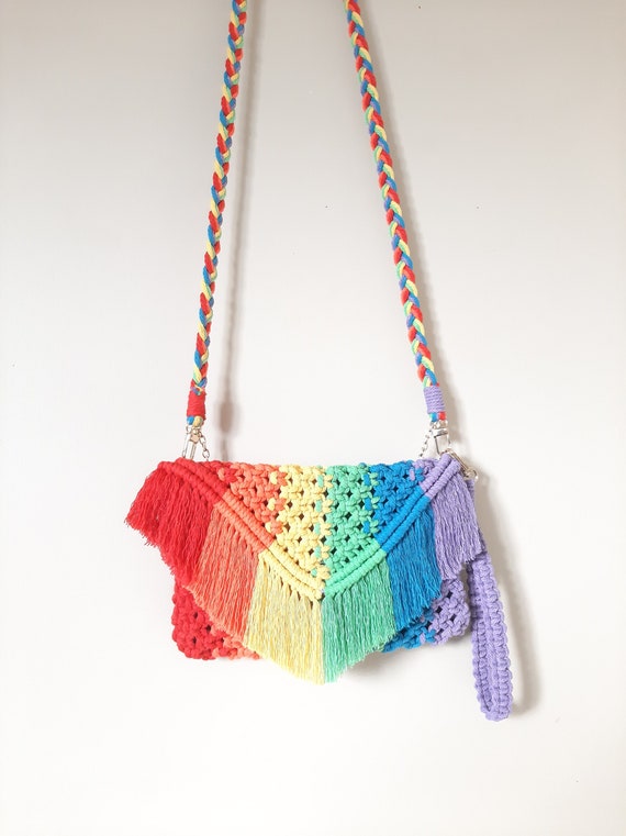 Blue Rainbow Summer Crossbody Handbag by Pytoshashop. Multi Color Purse.  Snake Skin Bag | Snake skin bag, Bags, Designer leather bags