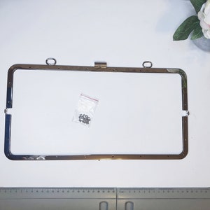 1538cm Large size Metal bag frame includes a FREE PATTERN and screws Backpack frame Screw hole frame clutch purse frame Backpack frame image 4