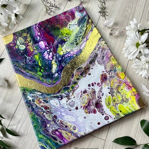 Hand-Painted Original Art with Gold Details | Housewarming Gift | Modern Abstract Art