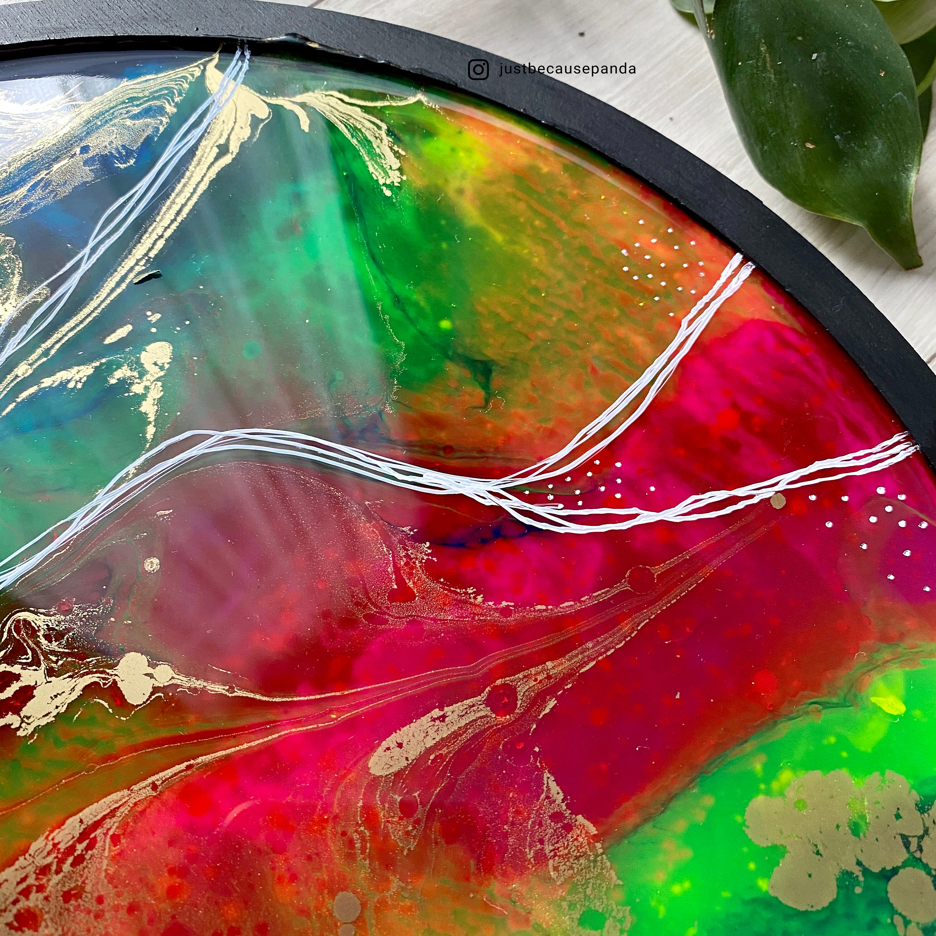 Colorful Resin Artwork Abstract Resin Art Rainbow Painting Etsy