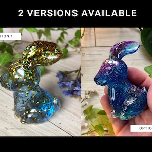 Bunny Cute Art / Bunny Figure / Cute Desk Decoration / Magical Bunny Figurine / Gifts for Bunny Lovers / Galaxy Bunny / Rabbit Figure