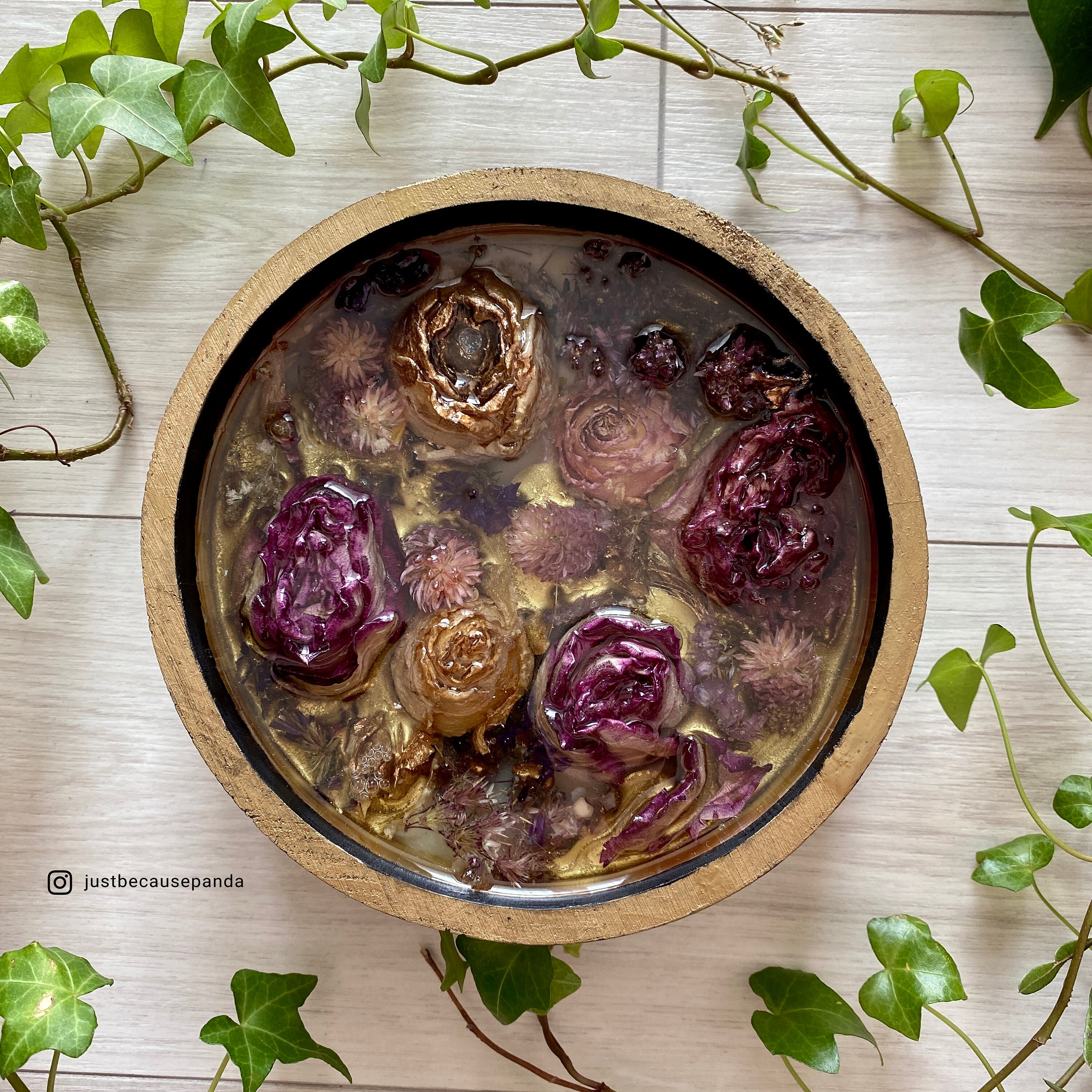 Floral Resin Art Real Flowers Art Unique Home Decor Etsy