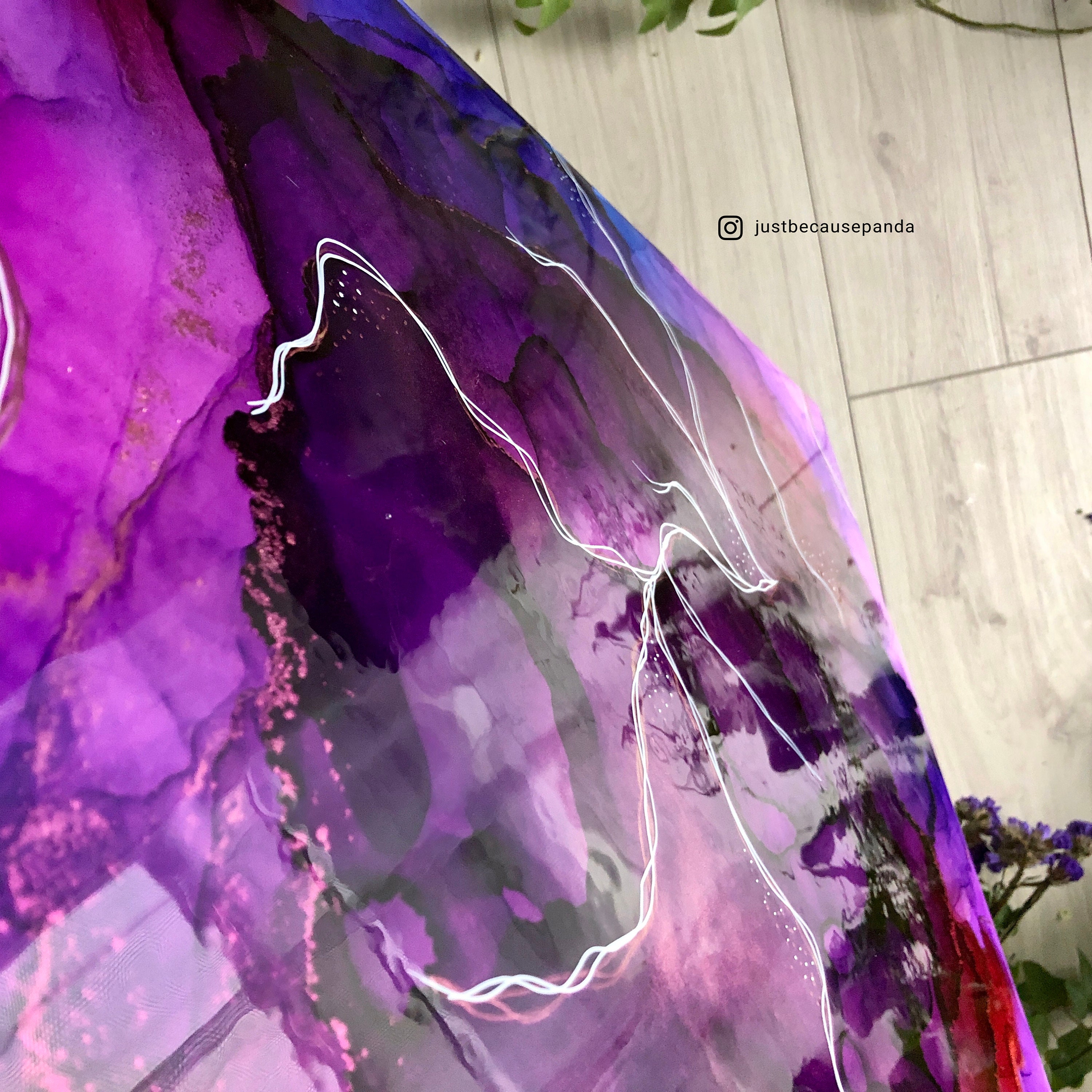 Purple Resin Artwork Abstract Resin Art Fluid Art Original Etsy